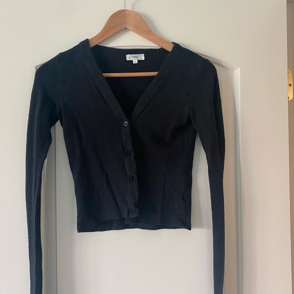 Ozma cropped button down sweater